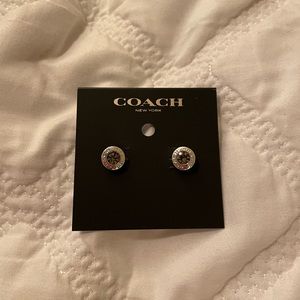 Silver Coach Earrings